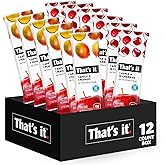 That's it. Fruit Bars 12 Variety Pack 100% Natural Real Fruit Bar, High Fiber Vegan, Gluten Free, Paleo, Non-GMO No Sugar Added (6 Mango, 6 Cherry)
