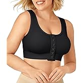 BRABIC Surgical Bra Front Closure - Comfort Compression Mastectomy Bras for Women Post Surgery with Full Coverage
