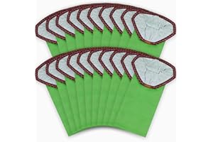 LOSKLENO 20 Pack 107313 Vacuum Bags Replacement Compatible with ProTeam 10 Quart Backpack Vacuum Cleaner, Fit for Models Coach Pro 10, GoFit 10, #107313 Open Triangular Collar