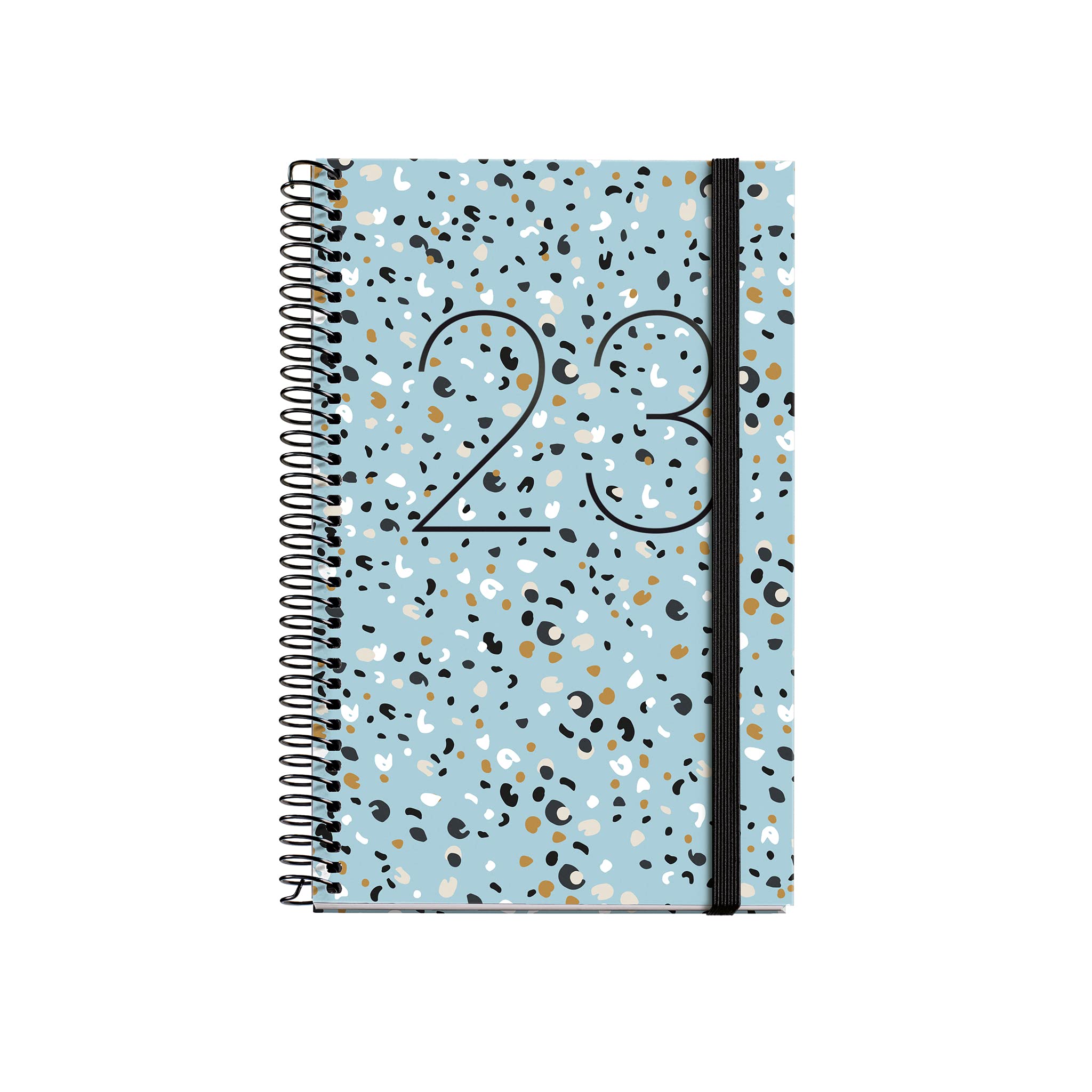 Miquelrius - 2023 Year Diary - Week to View - Plus Size 155 x 213 mm (approx A5) - Hard Cover - Spiral Binding - Catalan, English and Portuguese - Tropical, Active 117 x 182 mm, MR3 8505