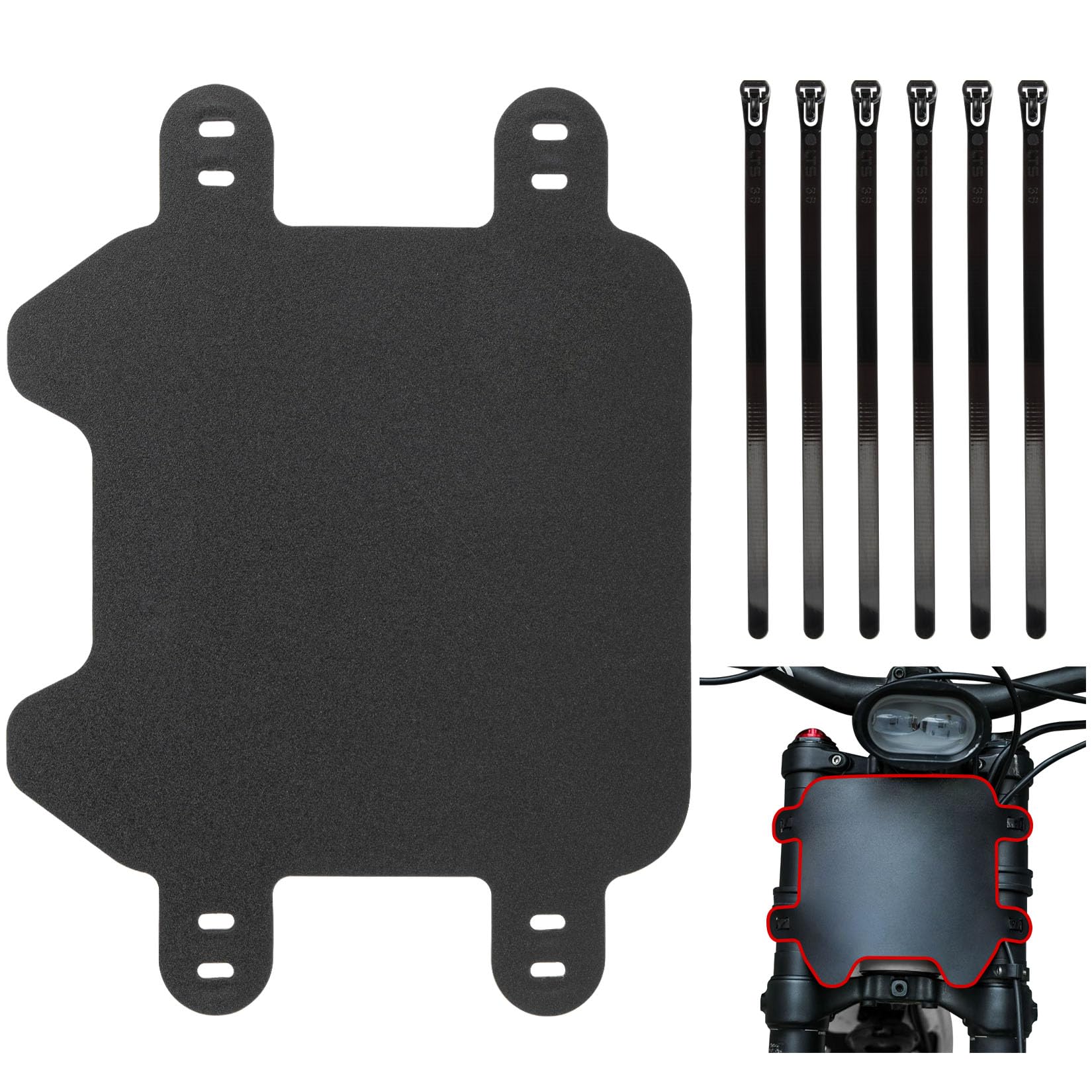 Photo 1 of PSLER Motorcycle Front Number Plate - Front Plate for Light Bee S/X Ebike and Sting R / MX3 / MX4 / Pro SS Electric Dirt bike, Highly Elastic Plastic