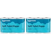 Amazon Basics 2-Ply Toilet Paper, 12 Mega Rolls (Equal to 48 Regular Rolls), 350 Sheets per Roll, Unscented, Septic Safe