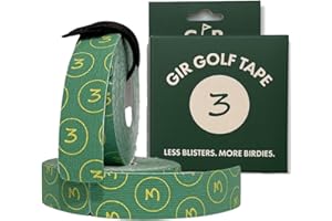 GIR Golf Tape - Golf Blister Tape - 2 Pack for Protection Against Blisters & Hot Spots on Hands & Fingers, Flexible, Waterproof, Pre-Cut Golf Finger Tape, Sports Athletic Tape, 4 Way Stretch