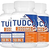 Spliferkou 2000mg Tudca Liver Support Supplement, Tudca Bile Salt with Milk Thistle and Nac,180 Capsules for 90 Days,Support for Liver, Detoxification,Immune System