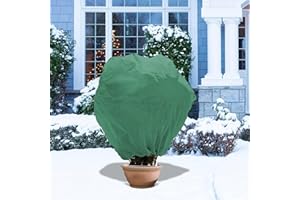 GARDEN TAILOR Plant Covers Freeze Protection Winter: 2.4oz Tree Covers Freeze Blanket Bags - Outdoor Plants Protector for Garden Shrub Rose Covering Beige (Green 3'x4'(2 Pack))