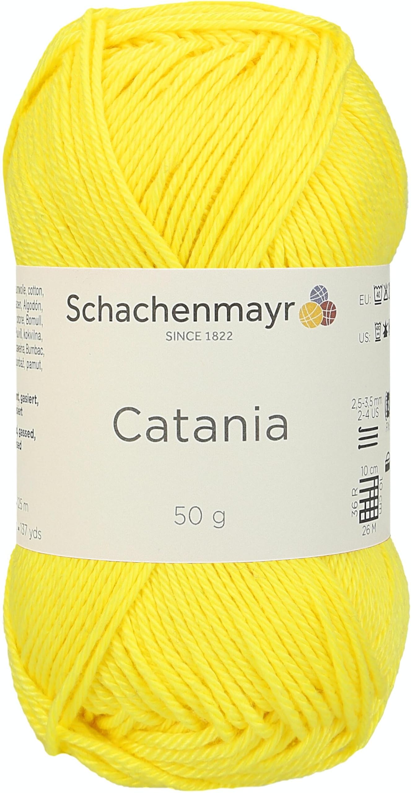Schachenmayr Catania Hand Knitting Wool/Yarn Cotton, 11.5 x 6 cm, Cotton, Dandelion, 11,5 x 5,2 x 6 cm — image 1