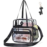 PIG PIG GIRL Clear Tote Bag - 12x6x12 See Through Stadium Event Bag for Women