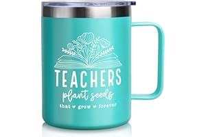 FRERDUI Teacher Gifts for Women, Teacher Appreciation Gifts, for Valentine's Day, Birthday, Christmas, Graduation, Appreciation Week, Back to School, Stainless Steel Tumbler Coffee Mug Cup Thank You Gift