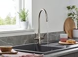 Bristan Echo Kitchen Tap Swivel Spout Two Lever Easyfit Brushed Nickel EC SNK view 8