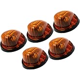 Partuto 5pcs Top Cab Marker Light Roof Running Lamps Yollew Covers Lens Yellow LED Light for Chevrolet C30 C20 K30 K20 1977-1986 for GMC C1500 1979-1984 1986 Replacement