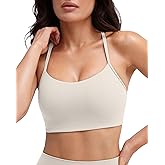 PAVOI ACTIVE Yoga Racerback Bras for Women - Buttery Soft Low Support Scoop Neck Y-Back Thin Strap Sports Bra - FlexFlow