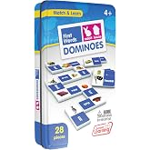 Junior Learning First Words Dominoes | Fun 28-piece domino set helps children learn word formation, spelling, and vocabulary through interactive phonics play