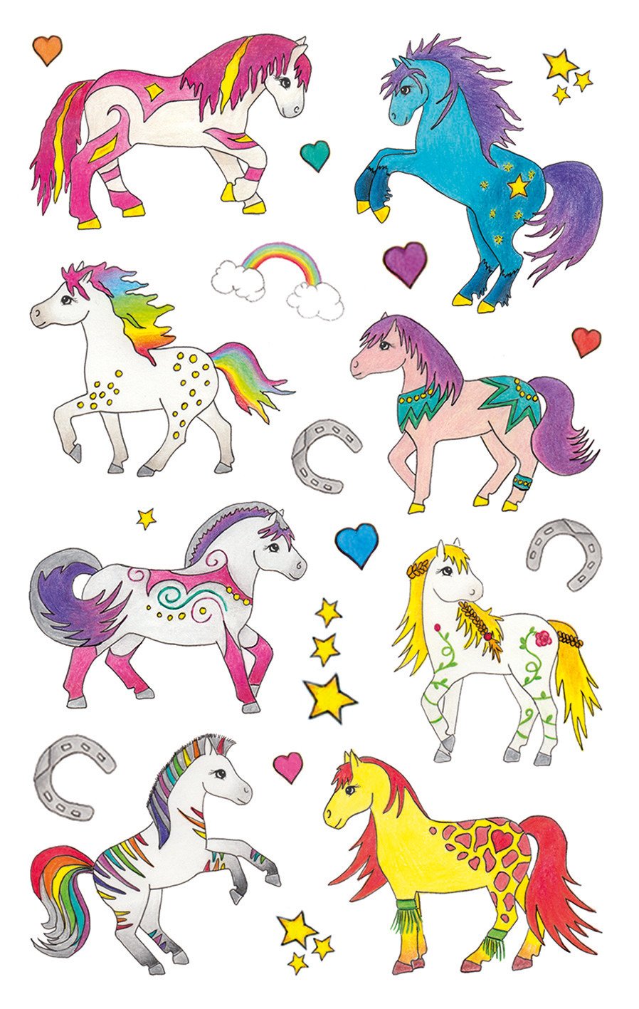 AVERY Zweckform 53222 Paper Stickers, Horses, 22 Stickers