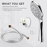 BauTangLe Shower Head 5 Settings Universal 67in Hose Holder Set Upgraded 2025 view 4