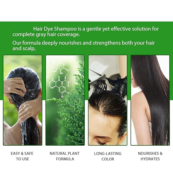 OBRVE NATURAL DYE SHAMPOO, INSTANT DYE SHAMPOO, HAIR DYE SHAMPOO INSTANT 3 IN 1, GRAY COVERAGE HAIR COLOR SHAMPOO FOR GRAY HAIR SHAMPOO FOR WOMEN AND MEN (LIGHT BROWN)