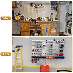 TORACK 109Pcs Wall Organizer Utility Storage Kit