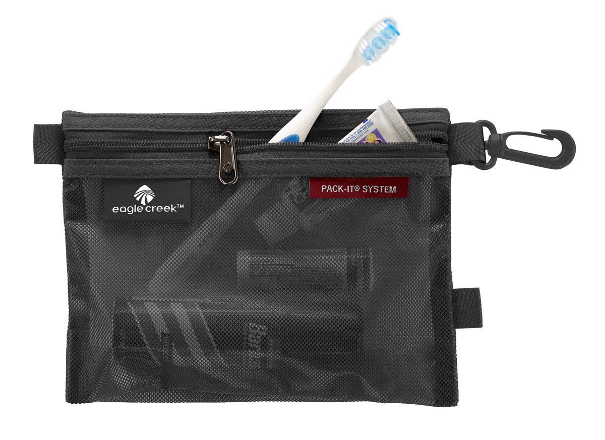 Eagle Creek Pack-It Original Suitcase Organizer Bags Set (3pcs) Made from Durable Water-Repellent Ripstop Fabric for Dry, Secure, Slim Packing, Black