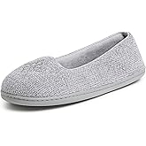 Dearfoams Women's Rebecca Soft Memory Foam Lightweight House Shoes Cozy Loafer with Warm Lining and Wide Widths Slipper