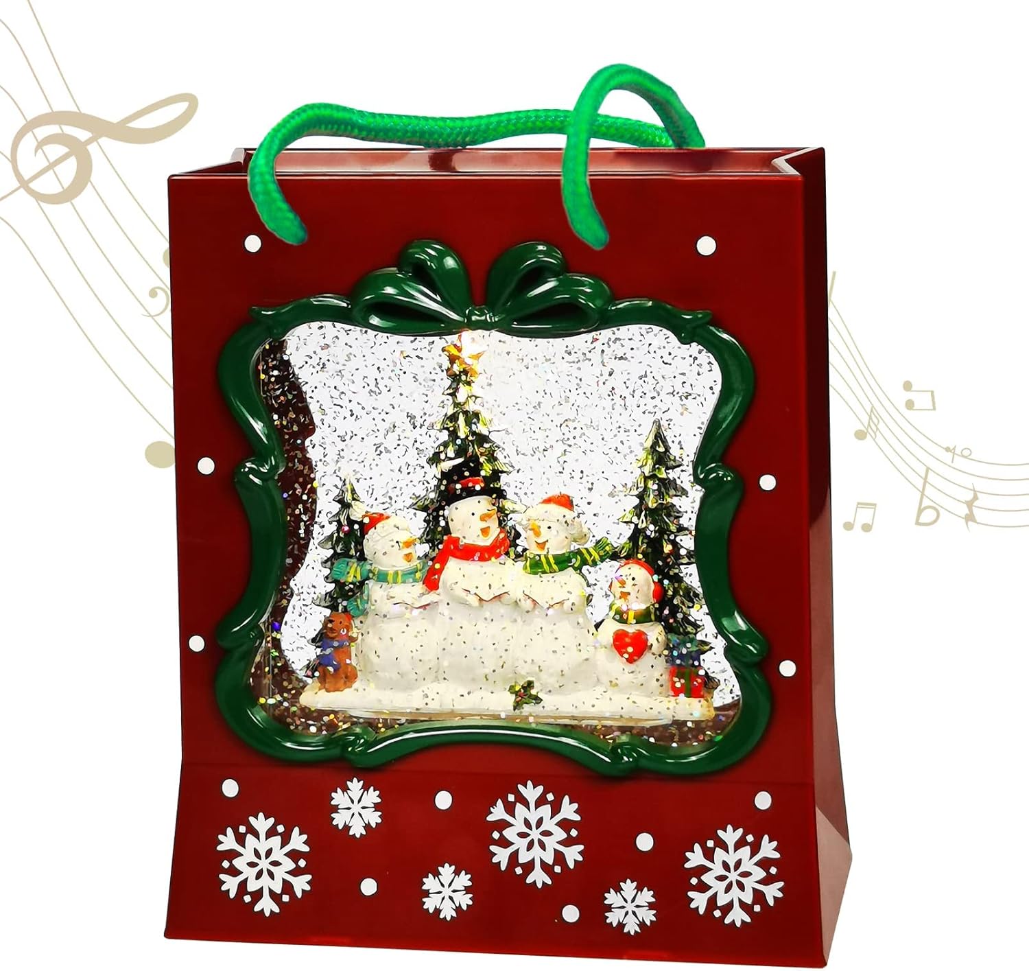 Snow Globes - Party Spot! Christma Gift Lantern, 6H Timer Swirling Glittering Snow Globe Lantern, Musical Decoration with LED for Xmas Decorative Lamp Festival Ornament and Gifts