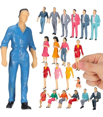 Lot De 100 Figurines Peintes Représentant Des Personnages De Trains Miniatures à L'échelle N  1 A 150~p142065186