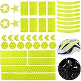 DXMWWTP 42Pcs Reflective Stickers, Reflective Helmet Bicycle Stickers, Driveway Reflectors, BikeReflective Tape, NightSafety Stickers for Bicycle, Motorcycle, Wheelchairs, Scooter