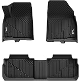 3W Cadillac XT5 Floor Mats Fit for 2016-2024 2025 Custom Fit Cadillac XT5 Accessories TPE All Weather Floor Liner for Cadillac XT5 1st and 2nd Row Full Set Car Liners Black