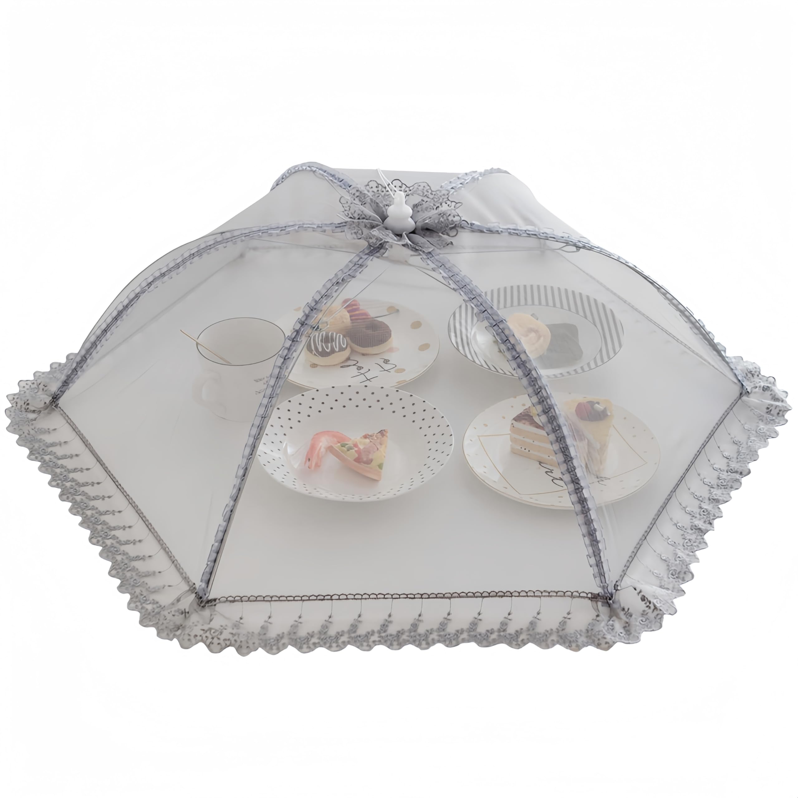 70cmx70cm Large Premium Pop-Up Mesh Screen Food Cover Tent Umbrella, Reusable and Collapsible Outdoor Picnic Food Covers Mesh, Net Food Covers Keep Out Flies, Bugs, Mosquitoes (70 * 70CMX1PCS)