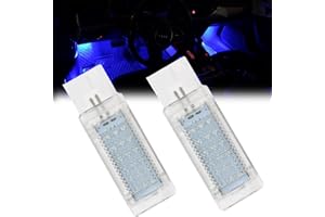 csslyzl LED Footwell Under Door Glove Box Interior Trunk Lights Compatible with VW Golf MK7 GTI Jetta MK5 MK6, OEM Replacement Error Free - 2PCS (Blue)