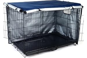 kefit Dog Crate Cover 42 inch, Kennel Cover for Dog Cage, Navy Blue