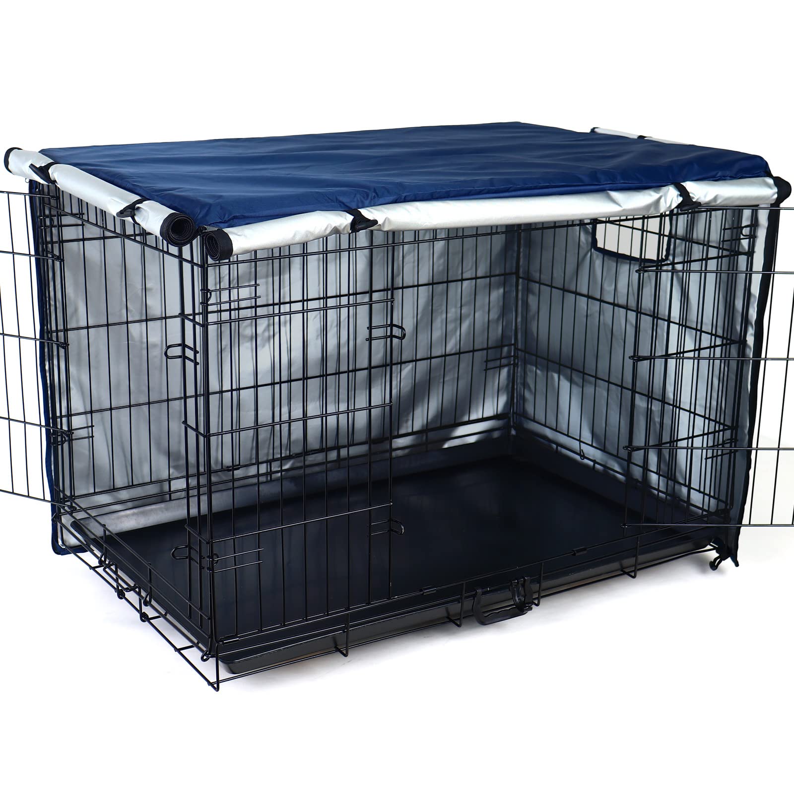 Durable Dog Crate Cover-Double Door Pet Kennel Cover Waterproof