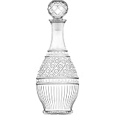 Godinger Wine Decanter, Wine Carafe, Vintage Decor Wine Bottle Decanter, Claro Collection, 28oz