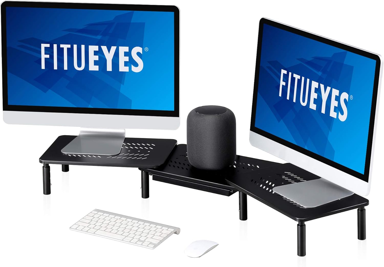 FITUEYES Réhausseur d'Écran en Métal,3 Hauteurs Réglables Support de