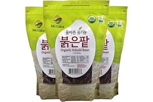 McCabe Organic Adzuki Bean - Dried Small Red Beans 2 lb (32oz) Pack of 3 | USDA and CCOF Certified - Rich with Protein & Fiber | Packed in USA