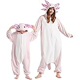 DarkCom Kids Animal Onesie,Women and Mens Cosplay Axolotl Onesie Halloween Costume Christmas Pajamas Sleepwear