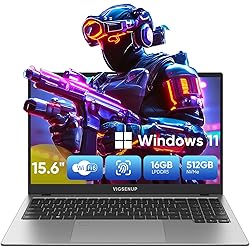 VIGSENUP Laptop, 15.6 Inch Laptop Computer, 16GB