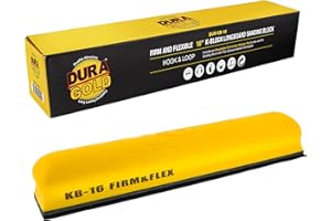 Dura-Gold Pro Series 16" K-Block Sander Firm & Flex Longboard Hand Sanding Block Pad with Hook & Loop Backing and PSA Sandpaper Conversion Adapter Pad - Automotive Paint Prep Sand Contour Woodworking