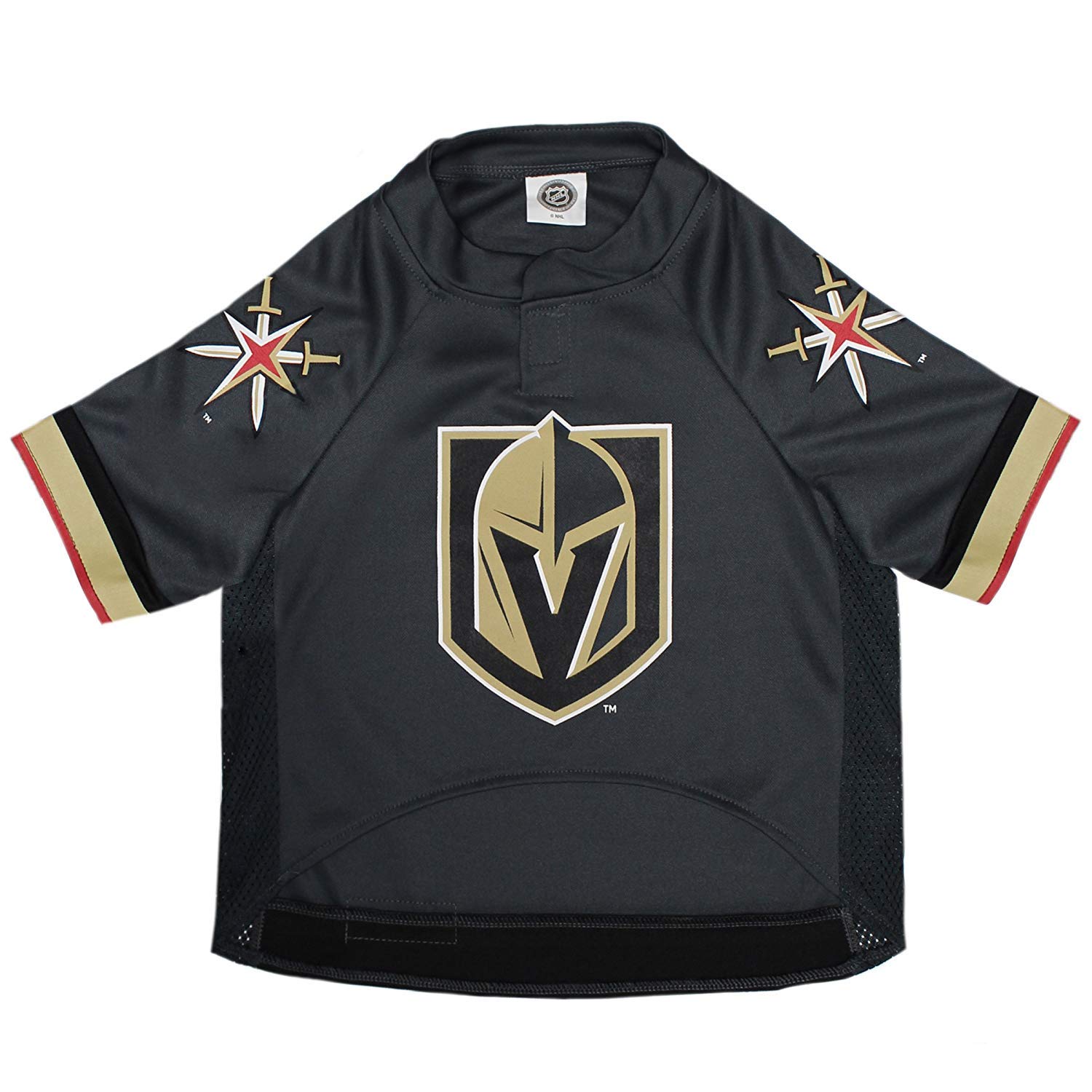 Photo 1 of   Pets First NHL Las Vegas Golden Knights Jersey for Dogs & Cats, X-Large. - Let Your Pet Be A Real NHL Fan!