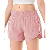 DOCUMO Girls Athletic Shorts with Zipper Pocket, Liner Quick Dry Running Shorts for Kids Teen Girls Active Sports Shorts