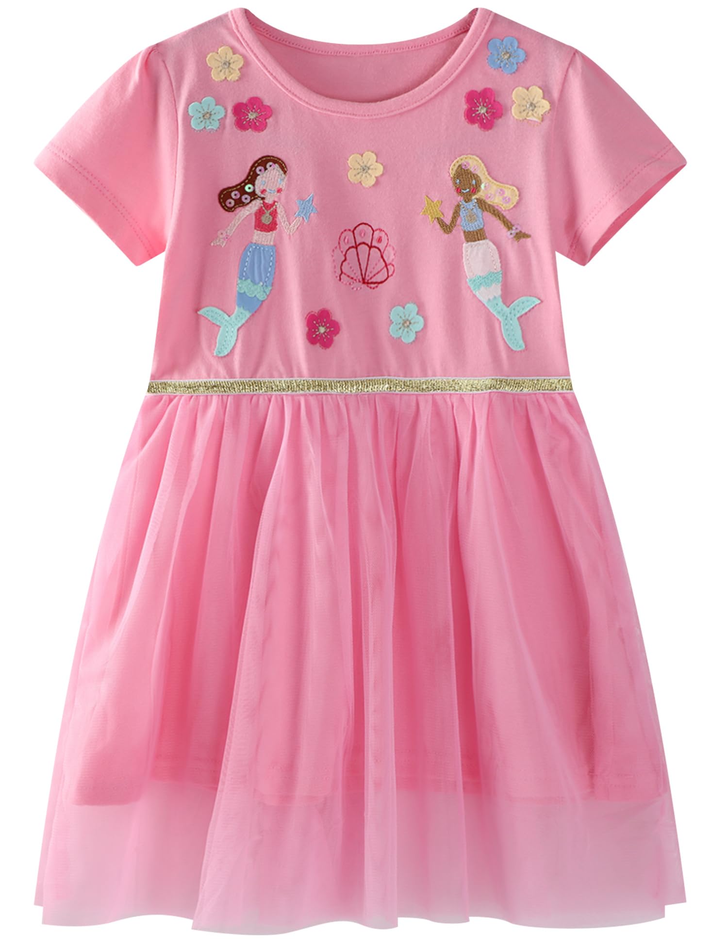 Hongshilian Toddler Girls Cotton Casual Dress