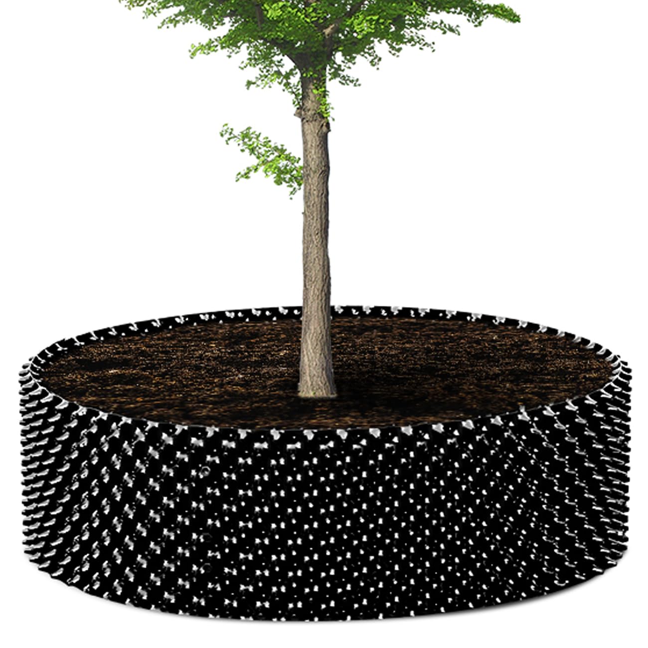 Photo 1 of RooTrimmer 60 Gallon Air Pruning Container, Raised Garden Bed New Plastic Nursery Pot Fruit Vegetable Garden Grow beds (4 ft Diameter), Black