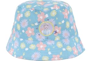 disney Frozen Kids Girls Bucket Hat Summer Cap Featuring Elsa, Ages 2-8 Years
