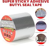 TAPEBEAR Butyl Tape 100mm x 5m Waterproof Sealant 12 Rolls Silver view 3