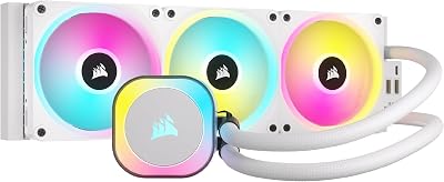 Corsair iCUE LINK H150i RGB 360mm AIO CPU Cooler White QX120 Fans LGA1700 AM5