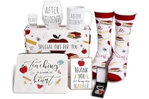 Frerdui 7 Pieces Teacher Appreciation Gifts, Best Teacher Gifts, Thank You Teacher Gifts, Back to School Gifts for Teachers, Funny Teacher Gifts for Women
