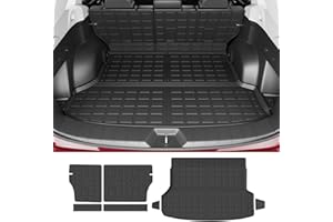 powoq Cargo Liner Compatible with 2019-2024 Subaru Forester Trunk Mat Backrest Mat TPE Trunk Liner Replacement for 2019-2021 2022 2023 2024 Subaru Forester Accessories (Backrest Mat+Trunk Mat)