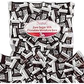 Zero Sugar Milk Chocolate Candy, Bag of Candy, Bulk, 3 lb | Sugar Free Mini Chocolate Bars, Creamy &amp; Sweet Sugarless Diabetic Candy, Easter, Full Size, sweet, keto-friendly treats