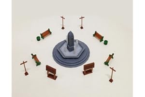 Outland Models Railroad Park/Garden Accessories with Fountain HO OO Scale 1:87