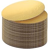 Bekoetoz 40 Pack Cake Boards Round 10 Inch Disposable Cake Plate Corrugated Cardboard Circles Cake Base Decorating Supplies (Gold 10")
