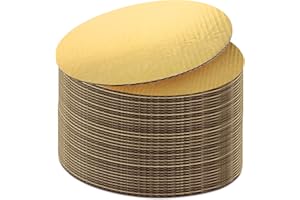 Bekoetoz 40 Pack Cake Boards Round 10 Inch Disposable Cake Plate Corrugated Cardboard Circles Cake Base Decorating Supplies (Gold 10")