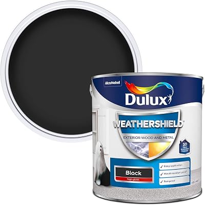 Dulux Weathershield Exterior High Gloss Paint 2.5 L Black